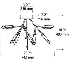 Tech Lighting Spur Ceiling