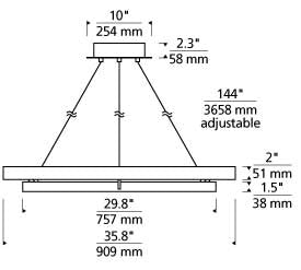 Tech Lighting Grace 36 Chandelier