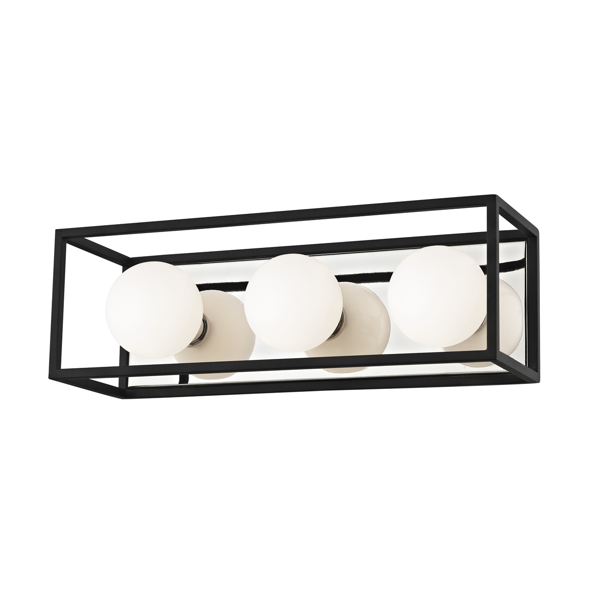 Hudson Valley Lighting Aira 3 Light Bath Bracket H141303 Vanity Lights Mitzi Polished Nickel/Black  