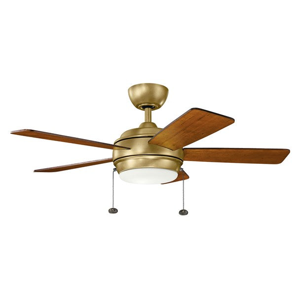 Kichler 42 Inch Starkk Fan LED 330171 Indoor Ceiling Fans Kichler Natural Brass  