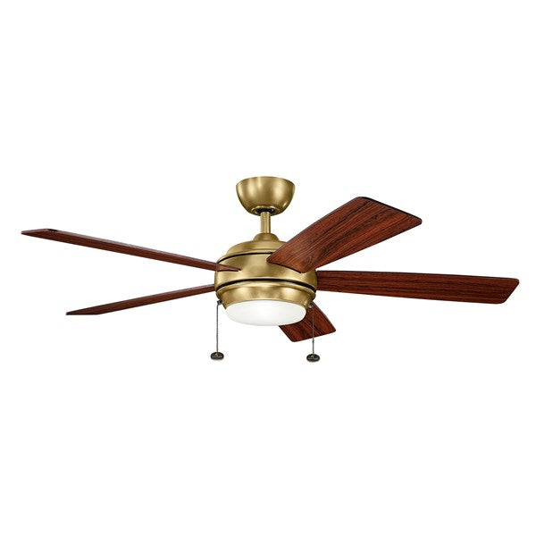 Kichler 52 Inch Starkk Fan LED 330174 Indoor Ceiling Fans Kichler Natural Brass  