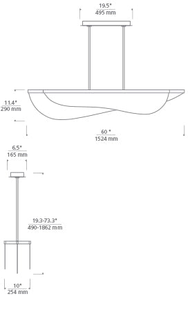 Tech Lighting Nyra 60 Linear Suspension