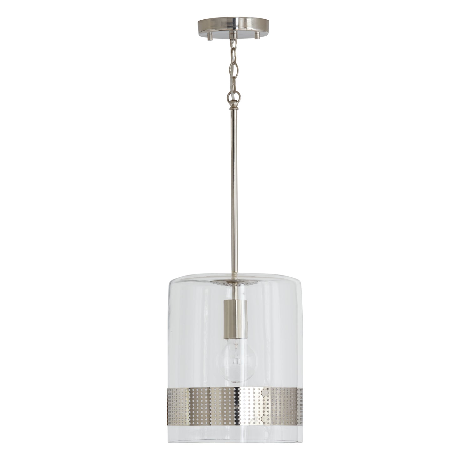 Capital Lighting Marion 10" 1-Light Glass and Metal Pendant 335911