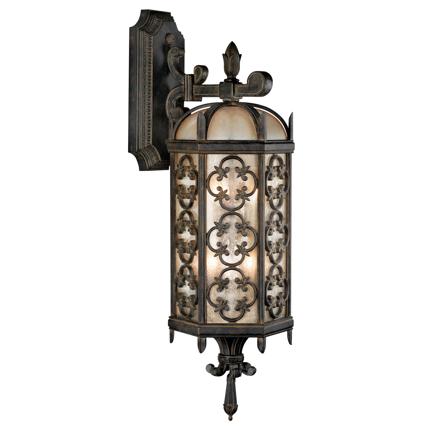 Fine Art Costa del Sol Outdoor Wall Mount Outdoor Wall Lights Fine Art Handcrafted Lighting Wrought Iron 8Wx27H 