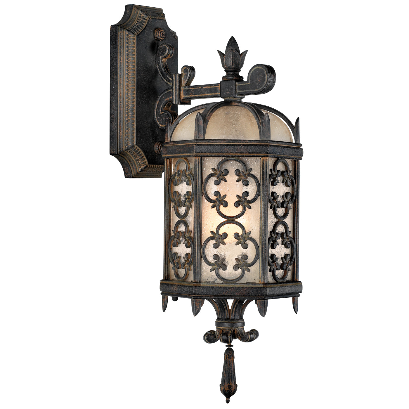 Fine Art Costa del Sol Outdoor Wall Mount Outdoor Wall Lights Fine Art Handcrafted Lighting Wrought Iron 7Wx20H Down 