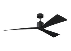 Monte Carlo 60" Adler Ceiling Fan 3ADR60 Indoor Ceiling Fans Monte Carlo Black on Black  