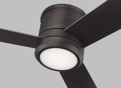 Monte Carlo 56" Clarity Flush Mount Ceiling Fan 3CLMR56