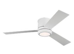 Monte Carlo 56" Clarity Flush Mount Ceiling Fan 3CLMR56 Ceiling Hugger Fans Monte Carlo Matte White  