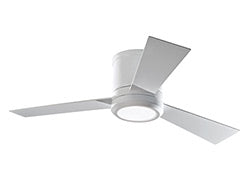 Monte Carlo 42" Clarity Flush Ceiling Fan 3CLYR42 Ceiling Hugger Fans Monte Carlo Matte White  