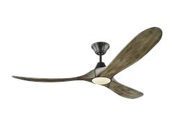 Monte Carlo 60" Maverick LED Ceiling Fan 3MAVR60 LED Ceiling Fan Monte Carlo Aged Pewter  