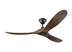 Monte Carlo 60" Maverick Ceiling Fan 3MAVR60 Indoor Ceiling Fans Monte Carlo Matte Black w/ Walnut Blades  