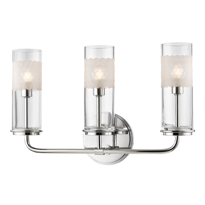 Wentworth - 3 LIGHT WALL SCONCE Wall Sconces Hudson Valley Lighting Polished Nickel  