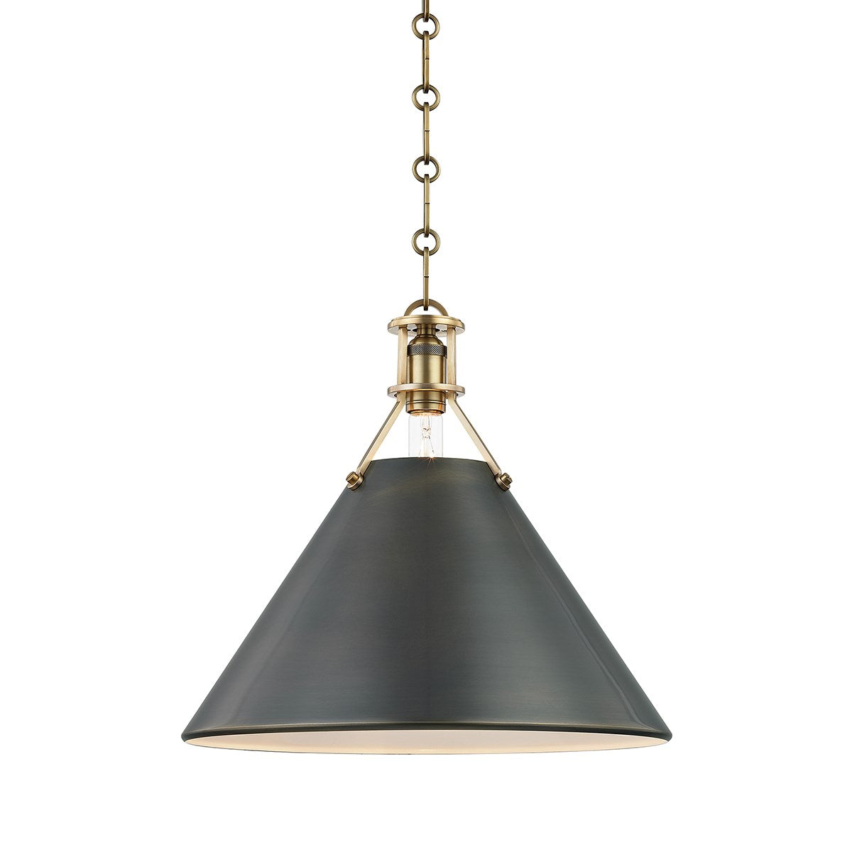 Metal No.2 - 1 LIGHT LARGE PENDANT Pendants Hudson Valley Lighting Aged/Antique Distressed Bronze  