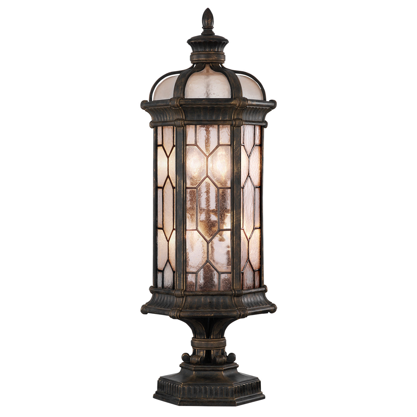 Fine Art Devonshire Outdoor Pier Mount Outdoor l Wall Fine Art Handcrafted Lighting Bronze  