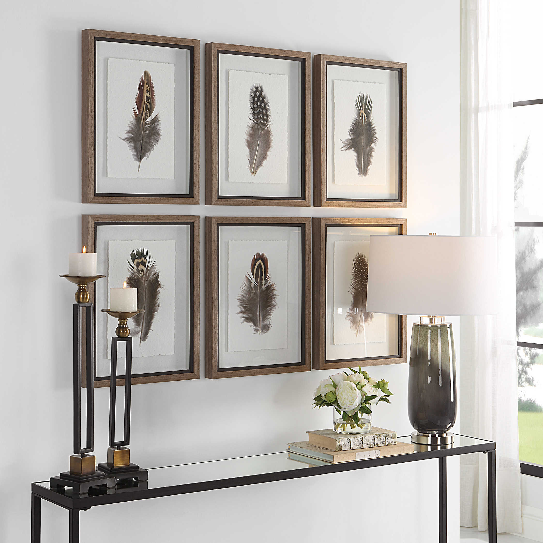 Uttermost Birds Of A Feather Framed Prints, S/6