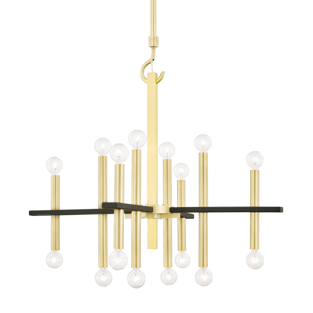 Hudson Valley Lighting Colette 16 Light Chandelier H296816 Mini Chandelier Mitzi Aged Brass/Black  