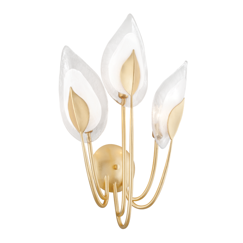 Hudson Valley 3 LIGHT WALL SCONCE 4803 Wall Light Fixtures Hudson Valley Lighting Gold  