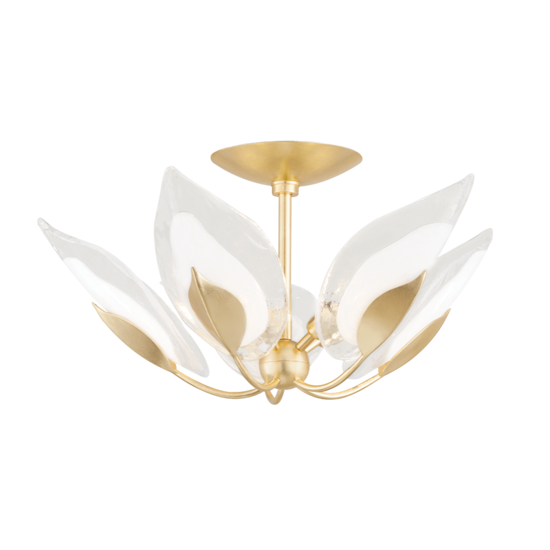 Hudson Valley 5 LIGHT SEMI FLUSH 4805 Flush Mount Ceiling Light Hudson Valley Gold  