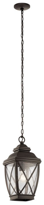 Kichler Tangier  Outdoor Hanging Pendant Outdoor Hanging Lights Kichler Olde Bronze 9.5x18.75 