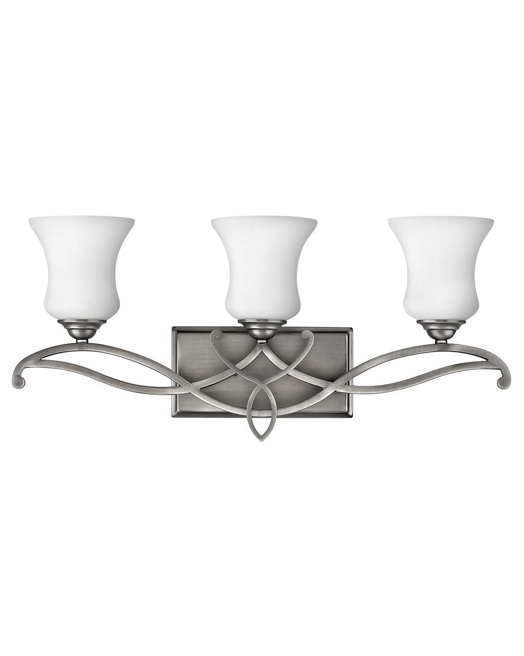 HINKLEY BROOKE Three Light Vanity 5003 Wall Light Fixtures Hinkley Antique Nickel  