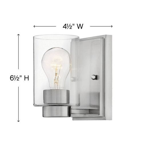 HINKLEY MILEY Single Light Vanity 5050 Wall Light Fixtures Hinkley   