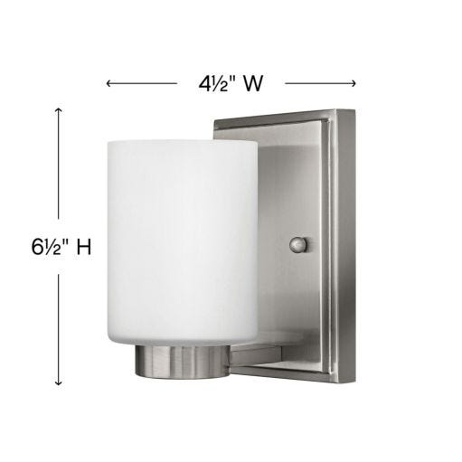 HINKLEY MILEY Single Light Vanity 5050 Wall Light Fixtures Hinkley   