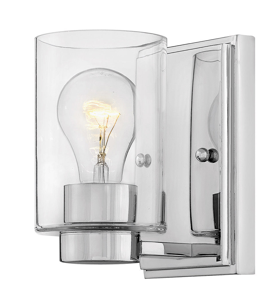 HINKLEY MILEY Single Light Vanity 5050 Wall Light Fixtures Hinkley Chrome with Clear glass  