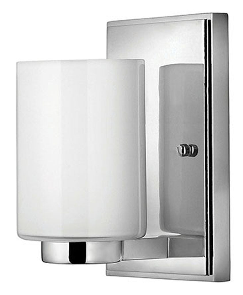 HINKLEY MILEY Single Light Vanity 5050 Wall Light Fixtures Hinkley Chrome with White Etched  