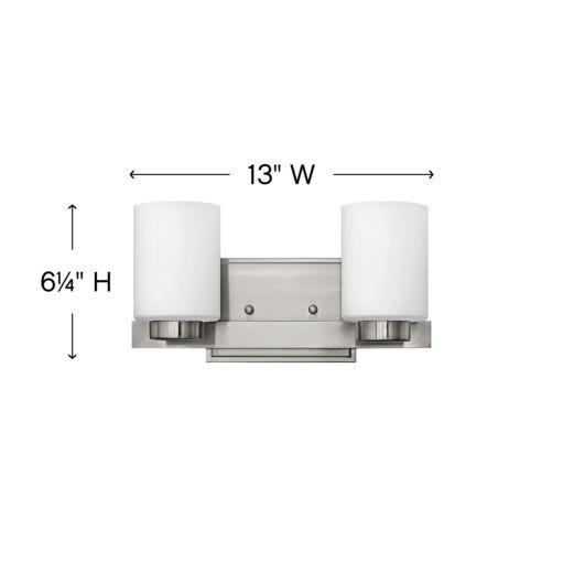 HINKLEY MILEY Two Light Vanity 5052 Wall Light Fixtures Hinkley   