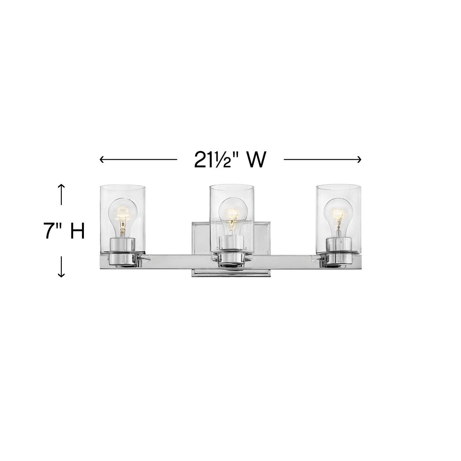 HINKLEY MILEY Three Light Vanity 5053 Wall Light Fixtures Hinkley   