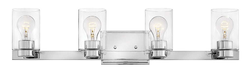 HINKLEY MILEY Four Light Vanity 5054 Wall Sconces Hinkley Chrome with Clear glass  