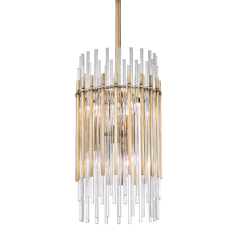 Wallis - 6 LIGHT PENDANT Pendant Hudson Valley Lighting Aged Brass  