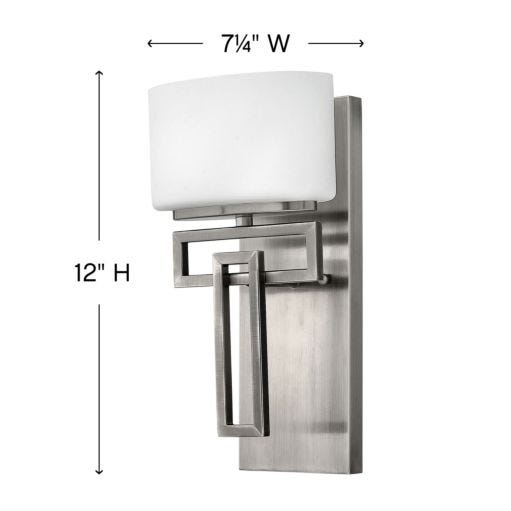 HINKLEY LANZA Single Light Vanity 5100 Wall Light Fixtures Hinkley   