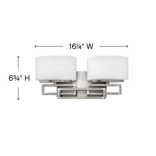 HINKLEY LANZA Two Light Vanity 5102 Wall Light Fixtures Hinkley   