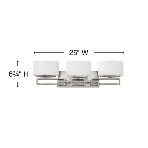 HINKLEY LANZA Three Light Vanity 5103 Wall Light Fixtures Hinkley   