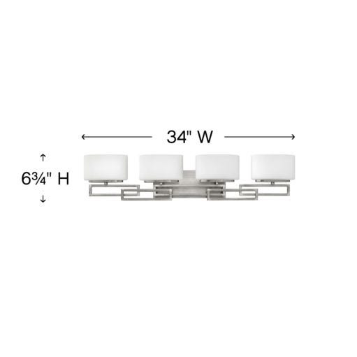 HINKLEY LANZA Four Light Vanity 5104 Wall Light Fixtures Hinkley   