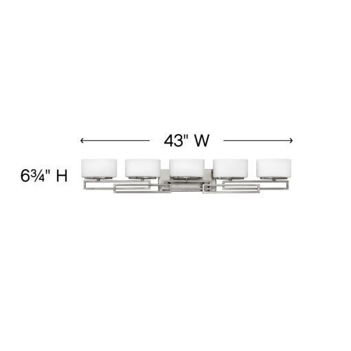 HINKLEY LANZA Five Light Vanity 5105 Wall Light Fixtures Hinkley   