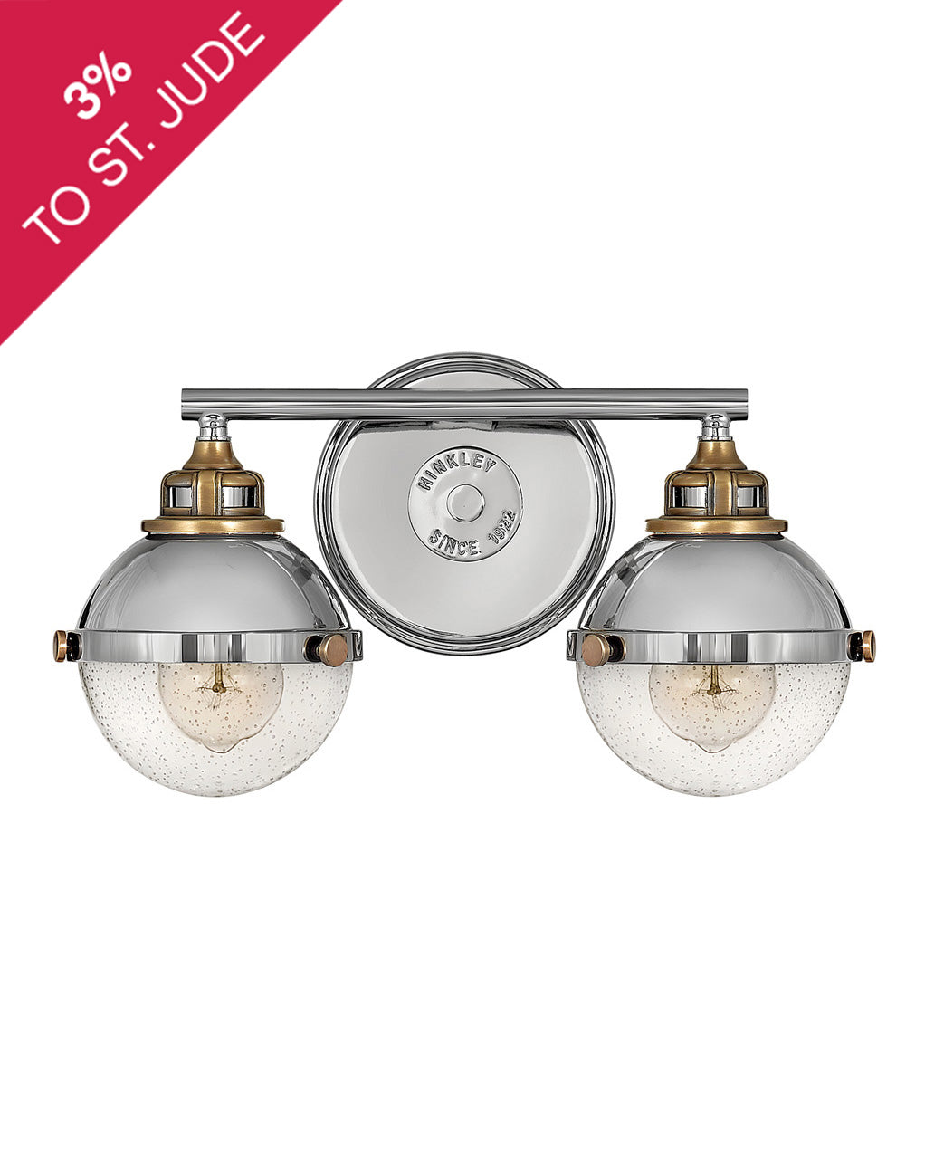 HINKLEY FLETCHER Two Light Vanity 5172 Wall Light Fixtures Hinkley Polished Nickel  