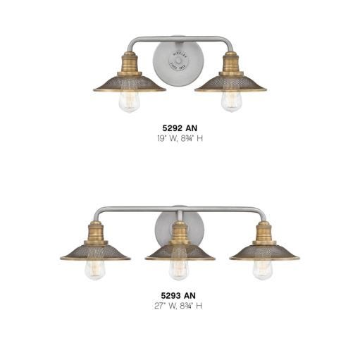 HINKLEY RIGBY Three Light Vanity 5293 Vanity Lights Hinkley   