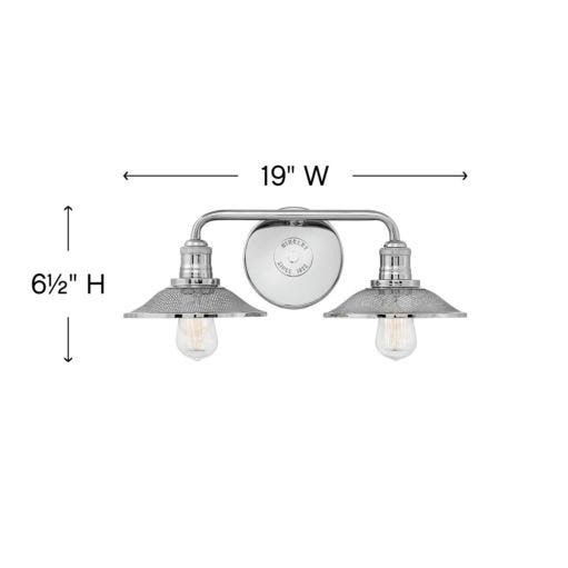 HINKLEY RIGBY Two Light Vanity 5292 Vanity Lights Hinkley   