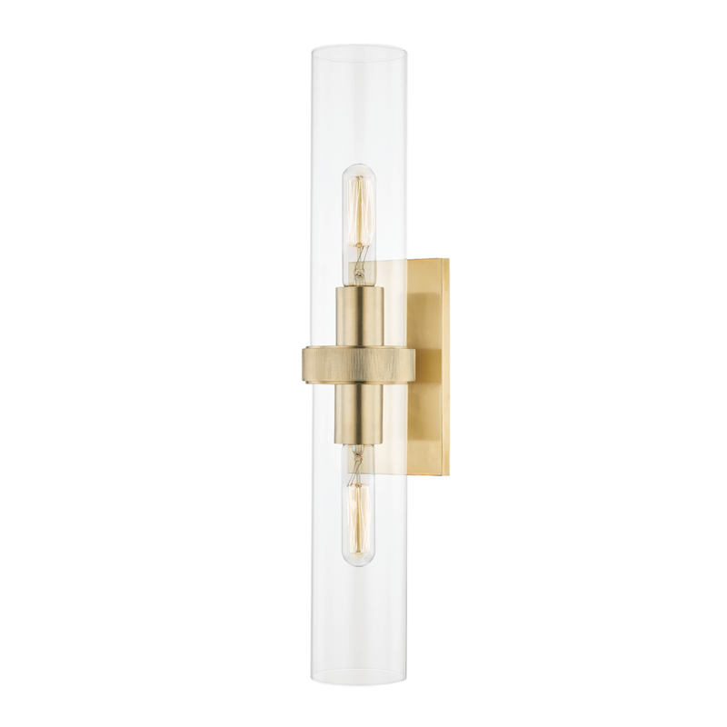 Hudson Valley 2 LIGHT WALL SCONCE 5302 Wall Light Fixtures Hudson Valley Lighting Brass  