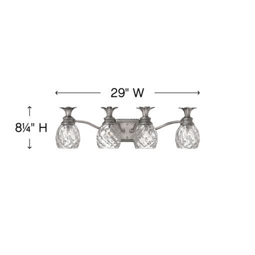 HINKLEY PLANTATION Four Light Vanity 5314