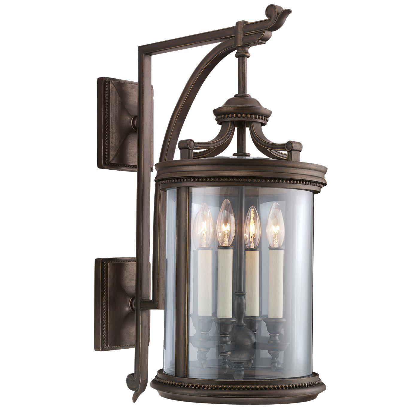 Fine Art Lamps Louvre 29" Outdoor Wall Mount Outdoor l Wall Fine Art Handcrafted Lighting Bronze  