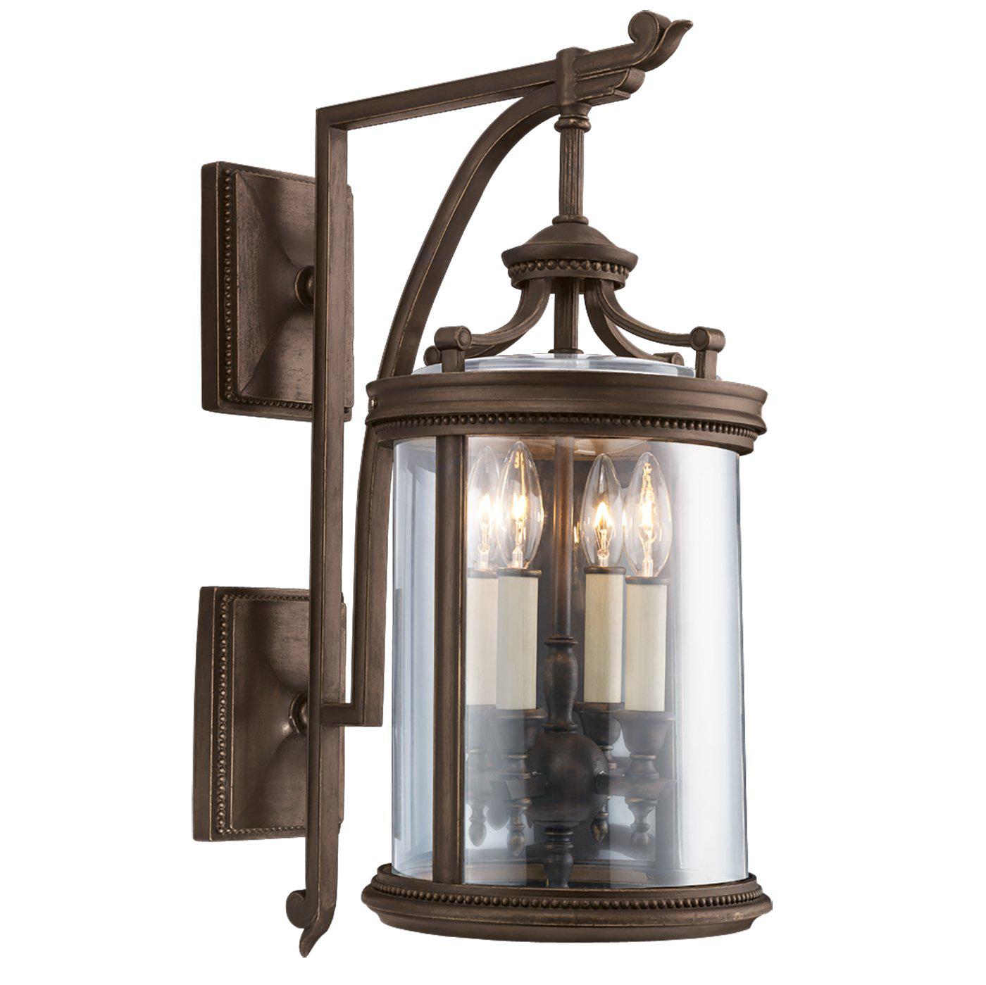 Fine Art Lamps Louvre 25" Outdoor Wall Mount Outdoor l Wall Fine Art Handcrafted Lighting Bronze  