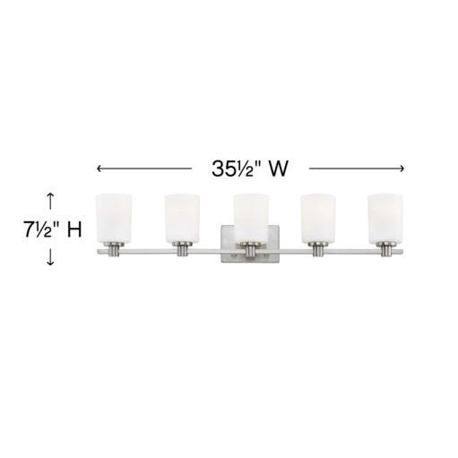 HINKLEY KARLIE Five Light Vanity 54625 Vanity Lights Hinkley   