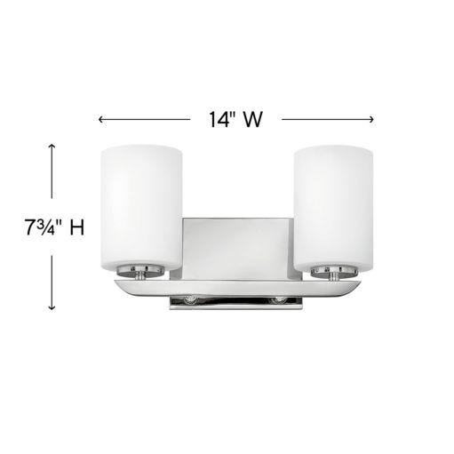 HINKLEY KYRA Two Light Vanity 55022