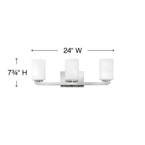 HINKLEY KYRA Three Light Vanity 55023