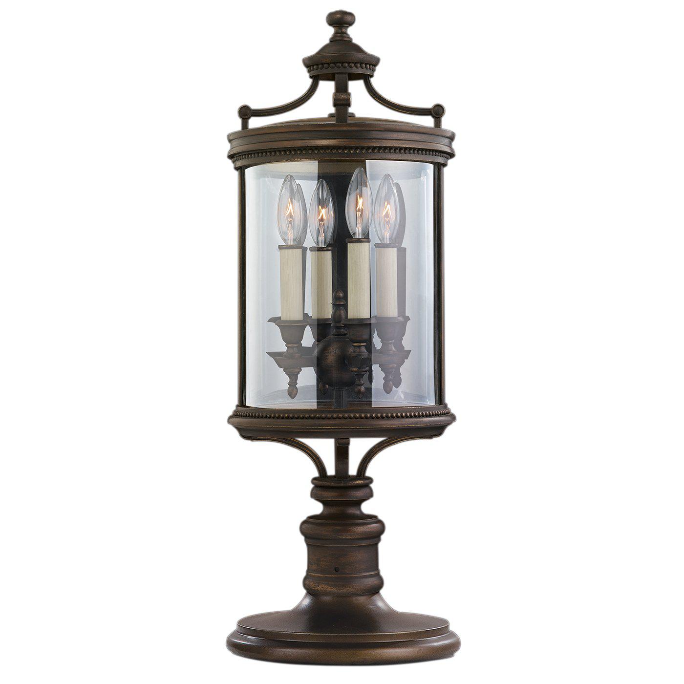 Fine Art Lamps Louvre 28" Outdoor Adjustable Pier/Post Mount Outdoor l Post/Pier Mounts Fine Art Handcrafted Lighting Bronze  