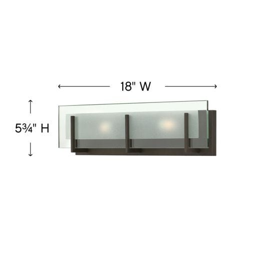 HINKLEY LATITUDE Two Light Vanity 5652 Vanity Lights Hinkley   