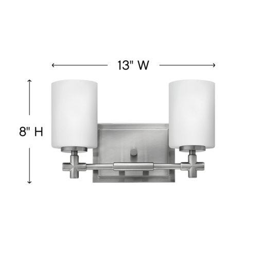 HINKLEY LAUREL Two Light Vanity 57552 Vanity Lights Hinkley   